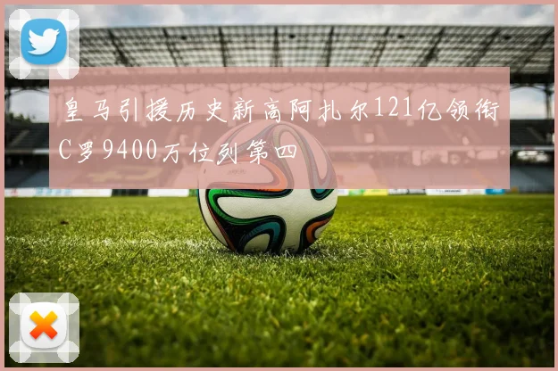 皇马引援历史新高阿扎尔121亿领衔C罗9400万位列第四
